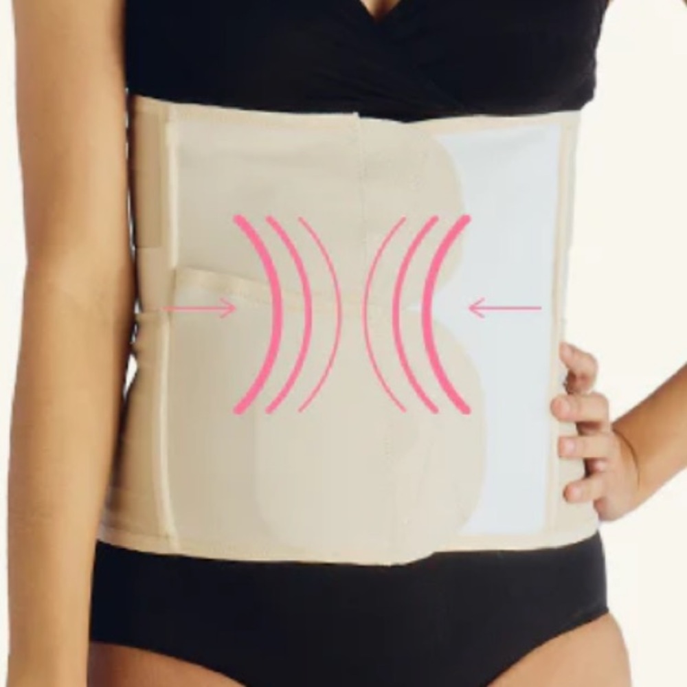 Belly Bandit Luxe Postpartum Belly Wrap-Almond, Size S